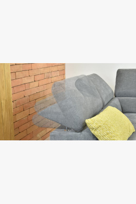 Rohová sedačka s rozkladem, látkova Haiti roh v levo šedá 2