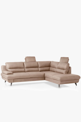 Ecksofa Pike aus massivem Hartholz mit Ausziehfunktion