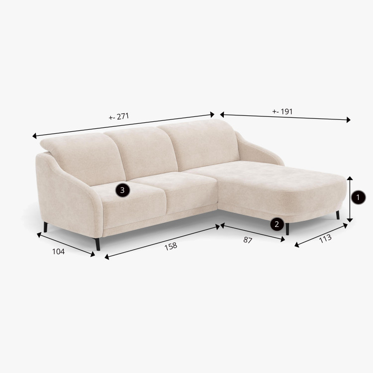 Rohová sedací souprava Blues pravá