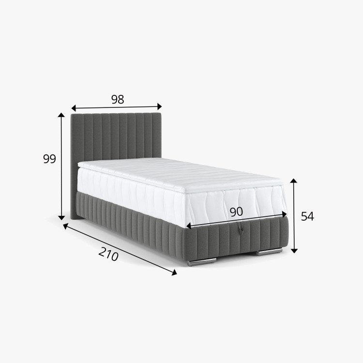 Jednolůžková postel včetně matrace a úložného prostoru