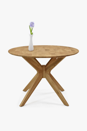 Runder Esstisch aus Eiche 120 cm Massivholz geölt