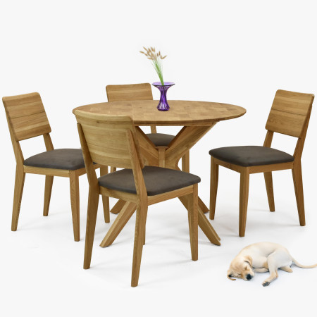 Sestava okruhlý stůl a 4 židle do jídelny