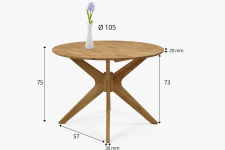 Sestava okruhlý stůl a 4 židle do jídelny