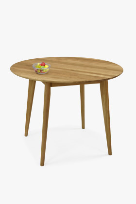 Dřevěný okruhlý stůl o průměru 100 cm