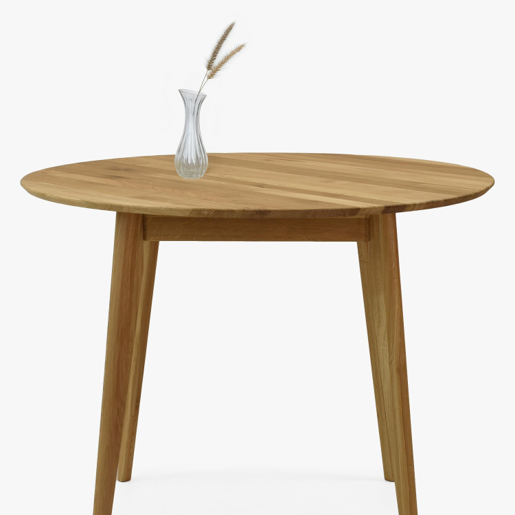 Dřevěný okruhlý stůl o průměru 100 cm