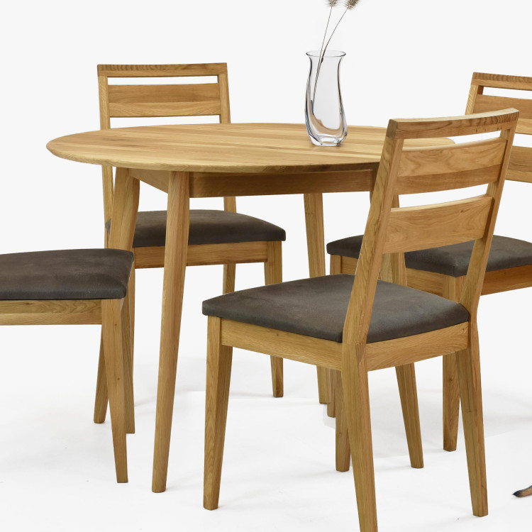 Dřevěný okruhlý stůl o průměru 100 cm