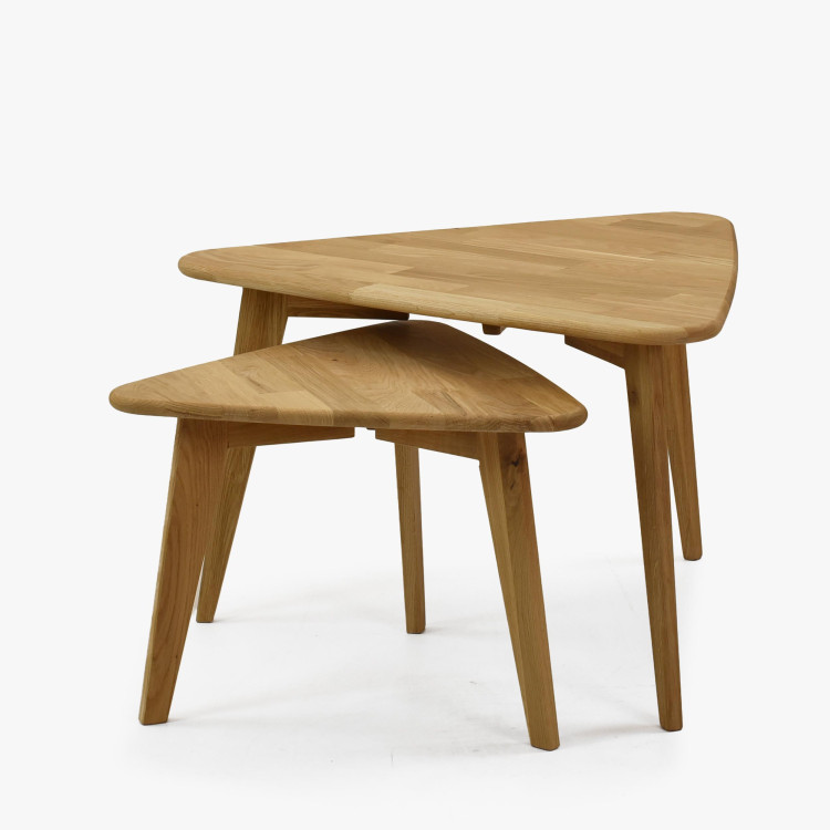 Sada dvou dřevěných stolků