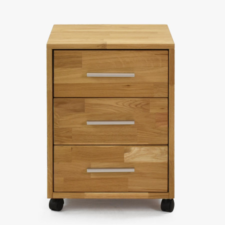 Dřevěná zasuvková komoda na kolečkách