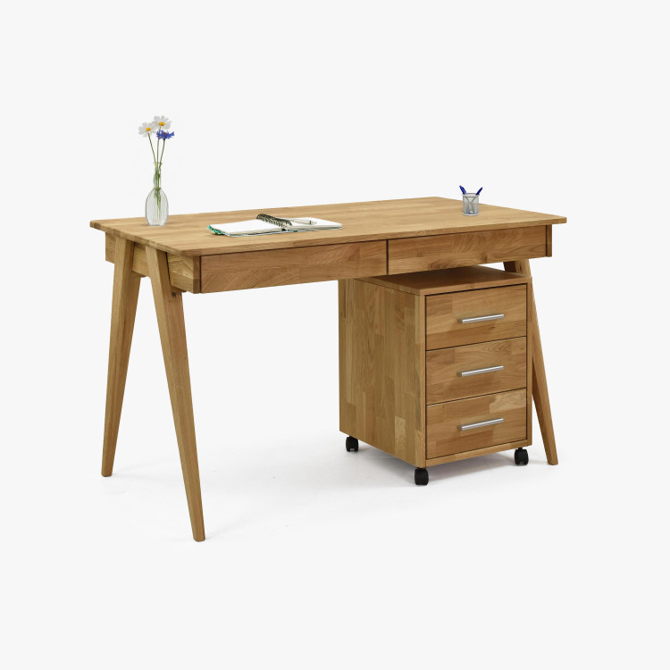 Dřevěná zasuvková komoda na kolečkách