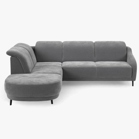 Sivá rohová sedací souprava Blues Levá