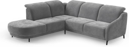 Sivá rohová sedací souprava Blues Levá