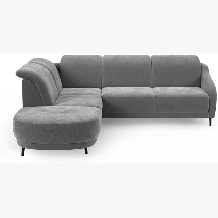 Sivá rohová sedací souprava Blues Levá