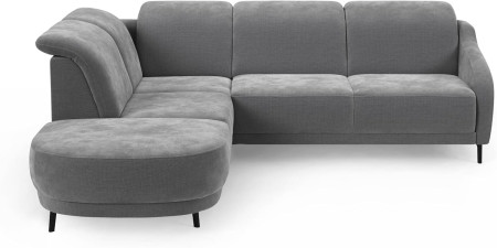 Sivá rohová sedací souprava Blues Levá