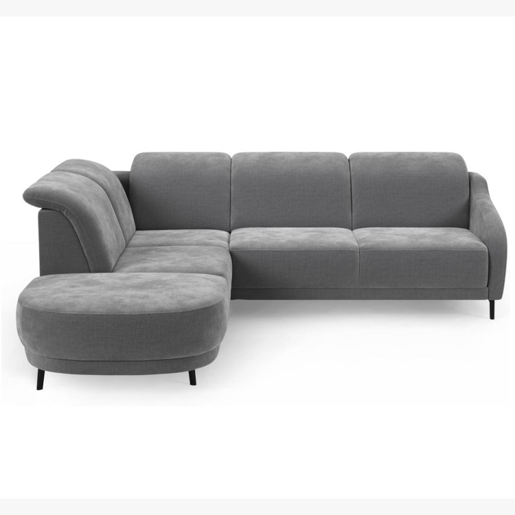 Sivá rohová sedací souprava Blues Levá