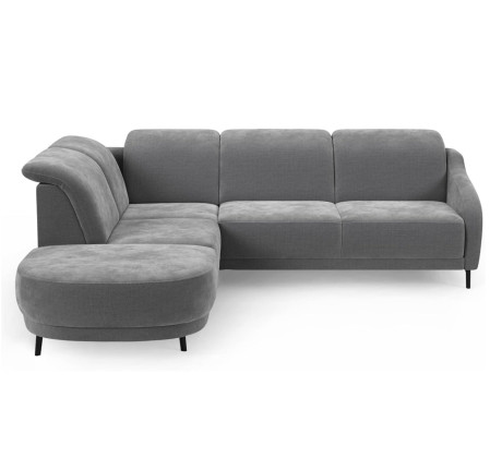 Sivá rohová sedací souprava Blues Levá