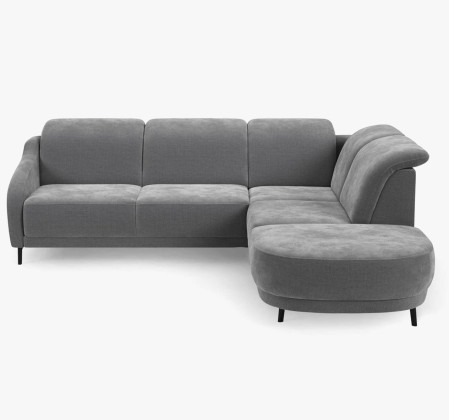 Sivá rohová sedací souprava Blues P