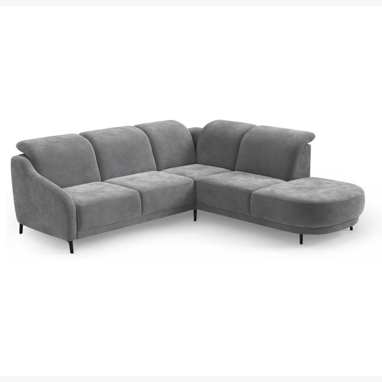 Sivá rohová sedací souprava Blues P