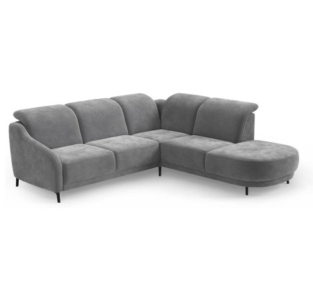 Sivá rohová sedací souprava Blues P