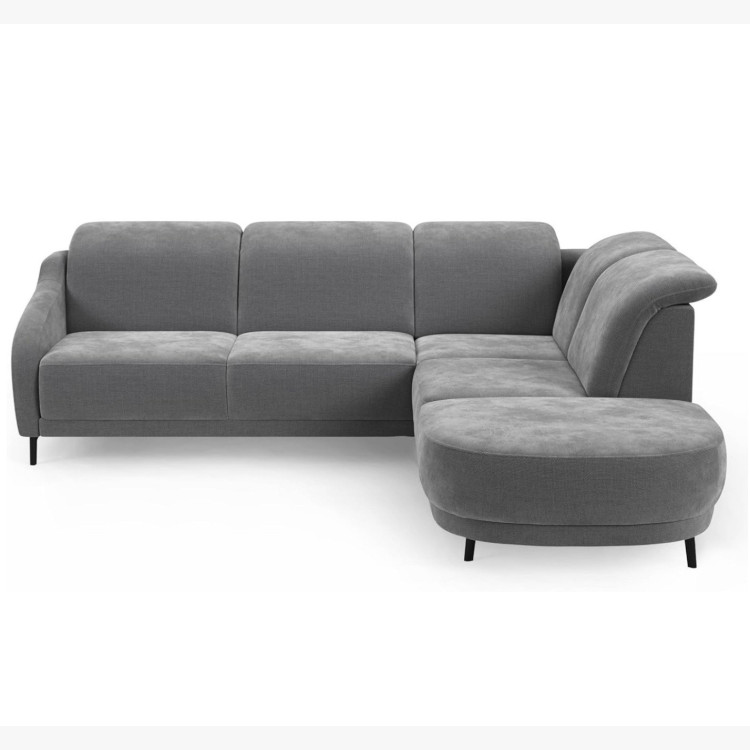 Sivá rohová sedací souprava Blues P