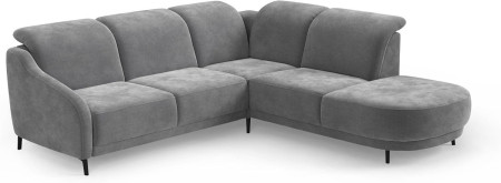 Sivá rohová sedací souprava Blues P