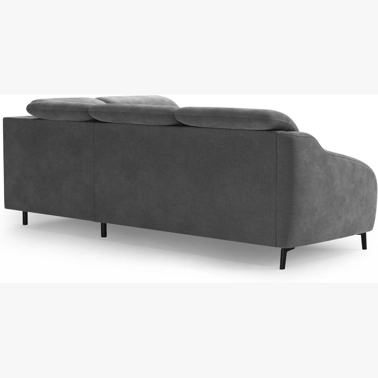 Sivá rohová sedací souprava Blues P