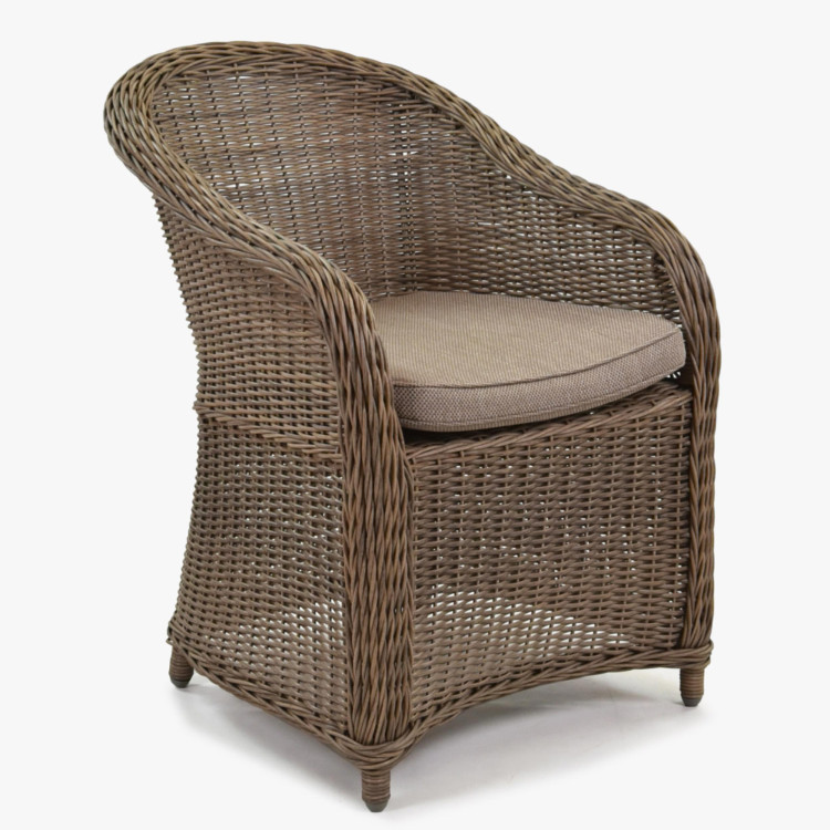 Ratanové zahradní křeslo - hnědé