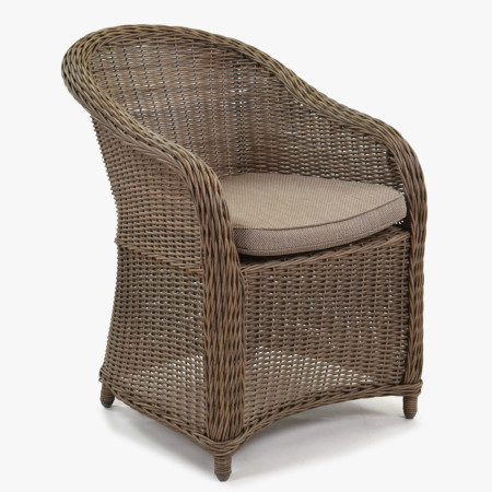 Ratanové zahradní křeslo - hnědé