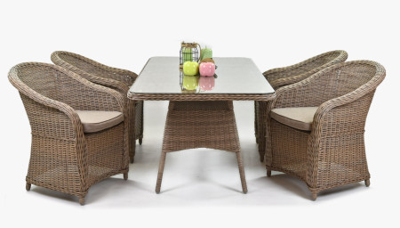 Ratanové zahradní křeslo - hnědé