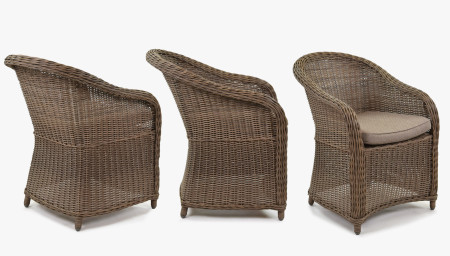 Ratanové zahradní křeslo - hnědé