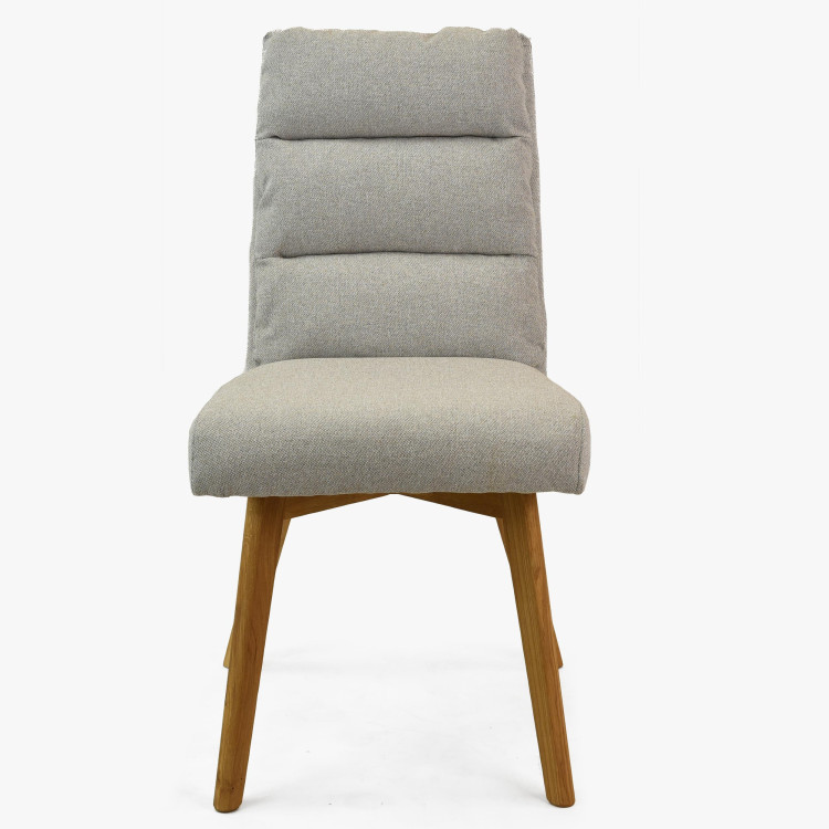 Pohodlná židle, nohy dub šedo-béžová Kampa