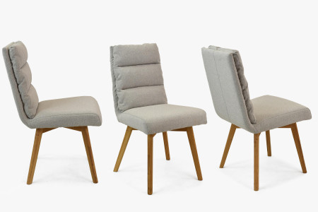 Pohodlná židle, nohy dub šedo-béžová Kampa