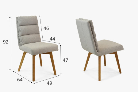 Pohodlná židle, nohy dub šedo-béžová Kampa