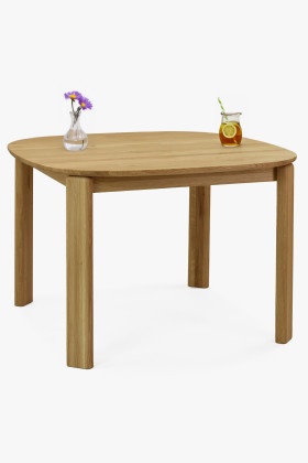 Designový dřevěný jídelní stůl 110 x 110 cm