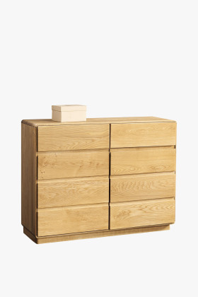 Massiver Schubladenschrank Eiche Natur Typ 44 Schlafzimmer