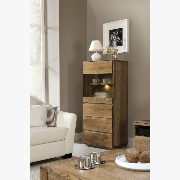 Dubová vitrina do obýváku, helsinki 50 DP