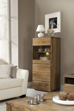 Dubová vitrina do obýváku, helsinki 50 DP