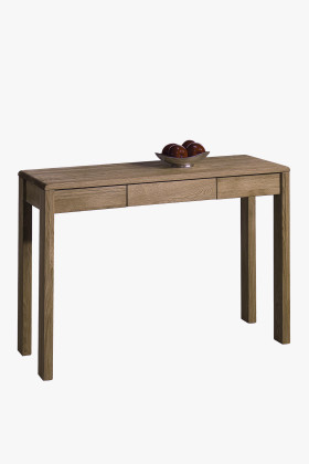 PC-Tisch aus massiver Wild-Eiche, gebrannte Eiche, 119x45 cm