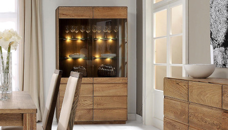 Luxusní vitrina z dubu, helsinki 12 ON