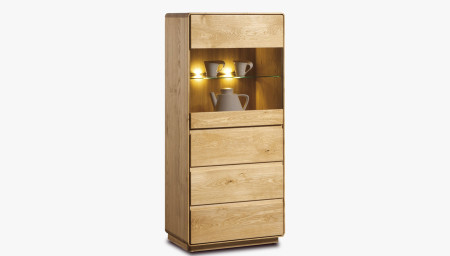 Dubová vitrina do obýváku, helsinki 50 ON