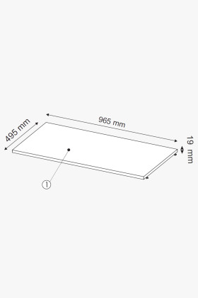 Police do skříně dlouhá, typ 60 ON 2