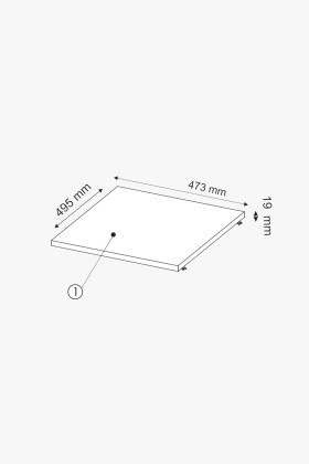 Police do skříně , typ 61 ON 2