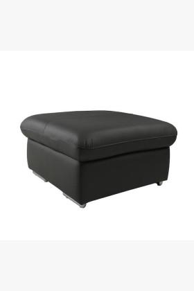 Lederhocker 86x86 cm Sitzhocker Luxus Komfort Braun