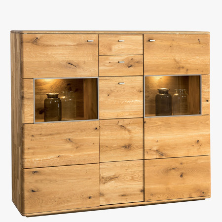 Vysoká a dlouhá komoda s dvěmi prosklenýma okny, Typ 47 ON