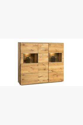 Vysoká a dlouhá komoda s dvěmi prosklenýma okny, Typ 47 ON 2