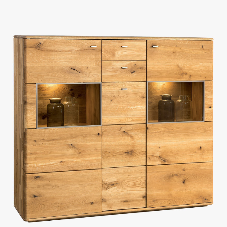 Vysoká a dlouhá komoda s dvěmi prosklenýma okny, Typ 47 ON