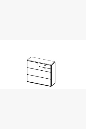 Vysoká komoda z dubu do obýváku, Typ 46 ON 2