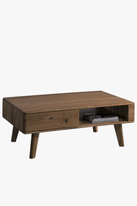 Retro Konferenztisch aus gebrannter Eiche 120x70 cm