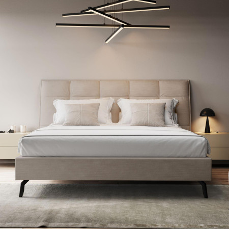 Látková postel s úložným prostorem 160 x 200 cm