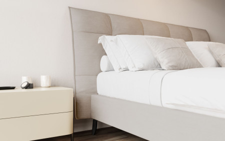 Látková postel s úložným prostorem 160 x 200 cm