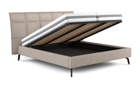 Látková postel s úložným prostorem 160 x 200 cm